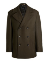 MANTEAU CROISÉ EN LAINE MÉLANGÉE Hugo Boss